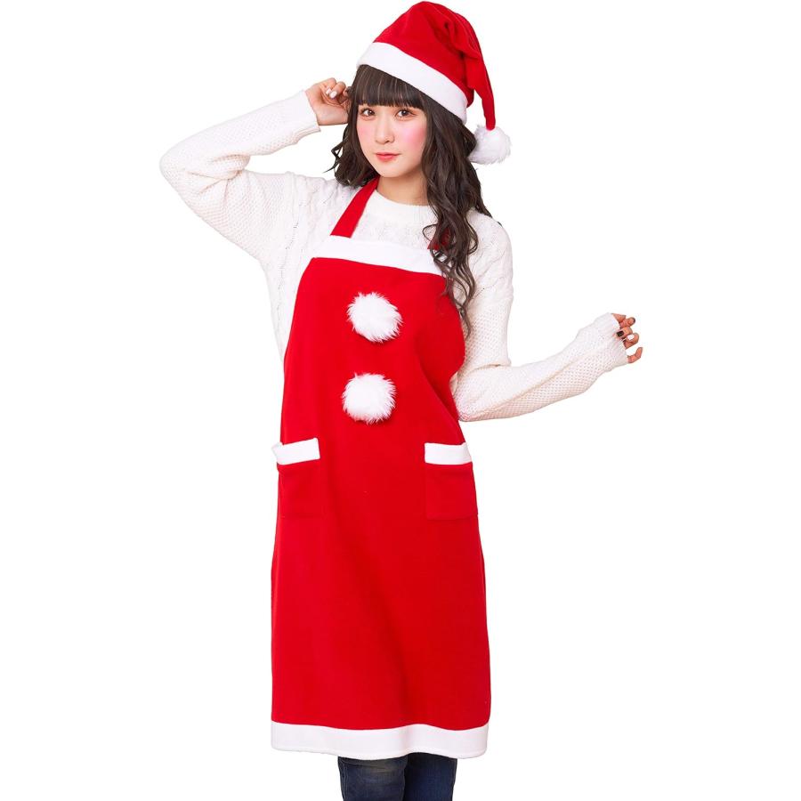 サンタエプロンセット サンタさん 大人用 簡易仮装 クリスマス