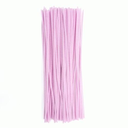 カラーモール 1分(直径3mm) 113 うすピンク 100本セット 手芸 工作
