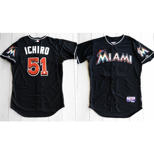 MS】イチロー直筆サイン#51マーリンズ(黒)公式ジャージー MS】イチロー直筆サイン#51マーリンズ(黒)公式ジャージー