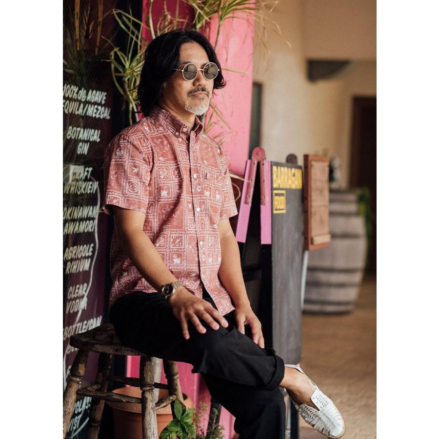 かりゆしウェア 沖縄 アロハシャツ Majun マジュン かりゆし 結婚式 メンズ半袖シャツボタンダウン 送料 代引手数料無料 スクエアブーゲンビリア スリムbd 19b08bd3 Majun ヤフー店 通販 Yahoo ショッピング