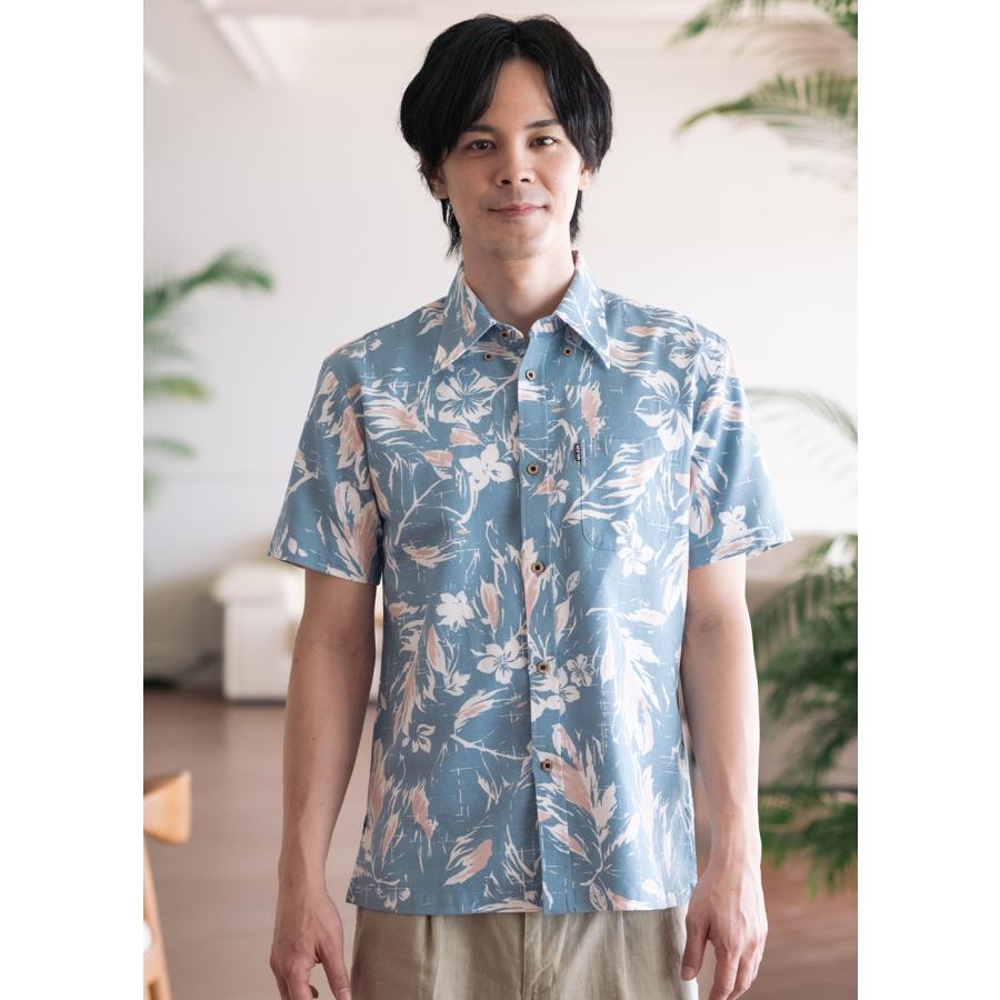 【掲載終了】MAJUN マジュン かりゆしウェア LL ネイビー ターコイズ MAJUN（マジュン） かりゆしウェア 沖縄 アロハシャツ かりゆし 結婚式