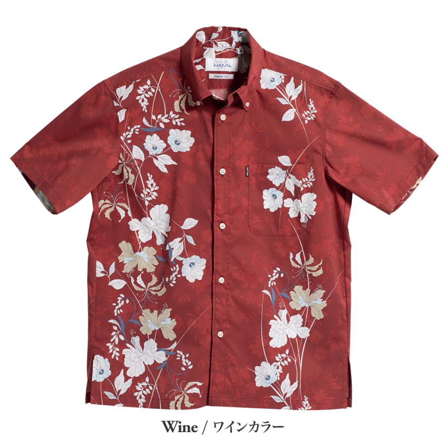 MAJUN かりゆしウェア半袖 ワインレッド(FEM04013S)の通販