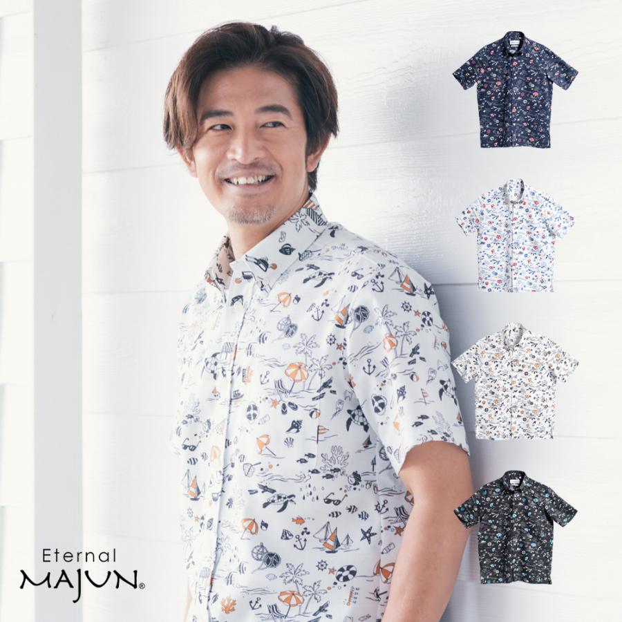 マジュンMAJUN　かりゆし新品Mサイズ MAJUN（マジュン） かりゆしウェア 沖縄 アロハシャツ かりゆし 結婚式