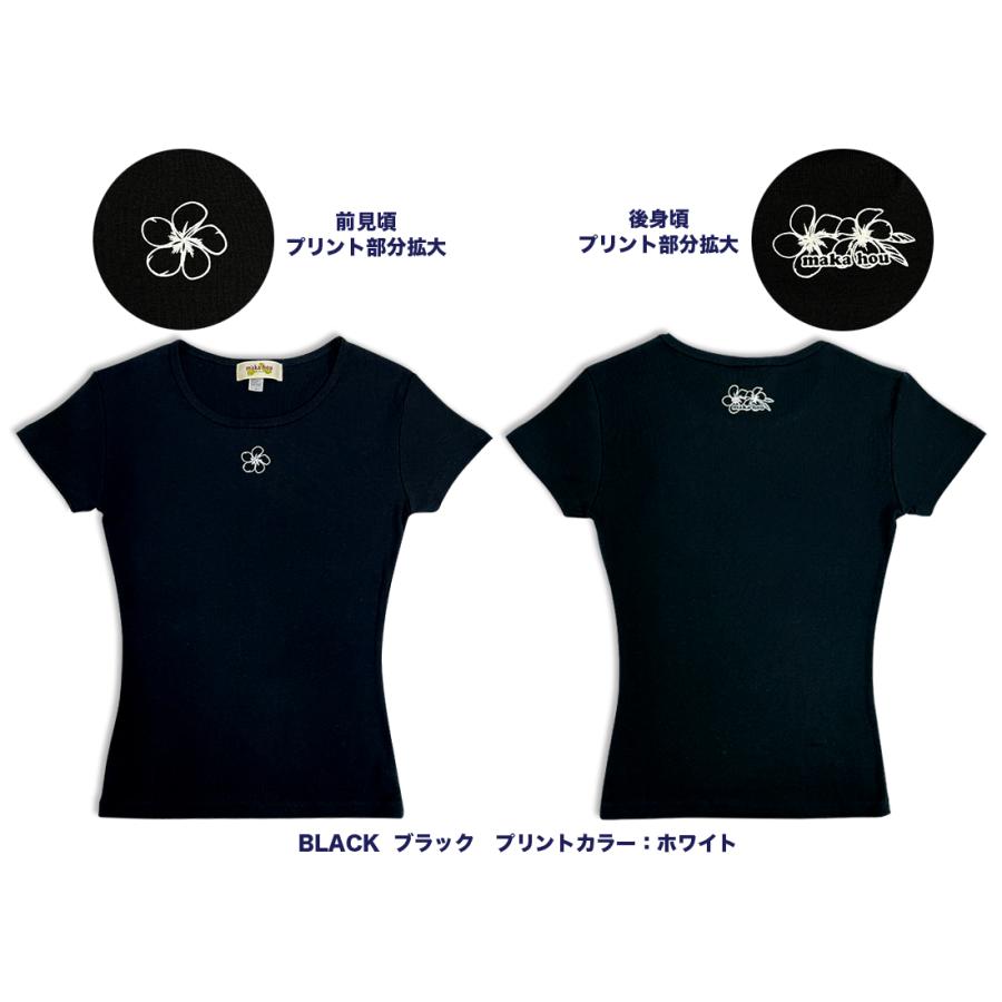 maka hou レッスンTシャツ ワンポイント プルメリア 半袖 フラ フラダンス ハワイ Hawaii シンプル｜makahouhilo｜06