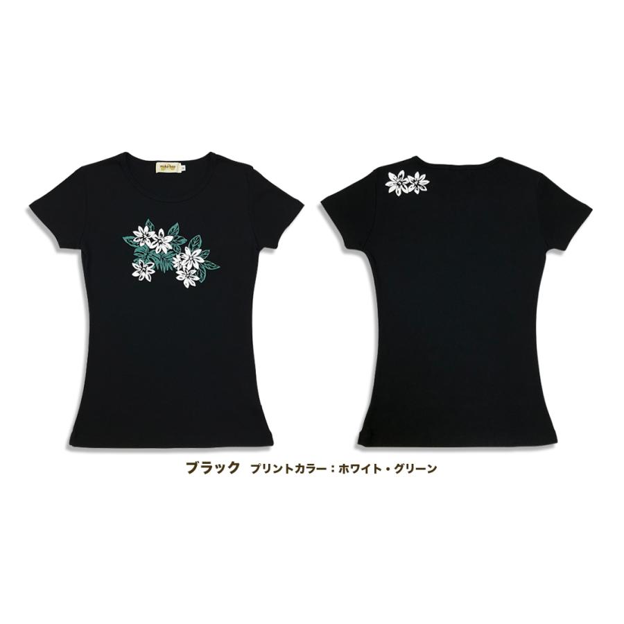 maka hou レッスンTシャツ ハワイアンティアレ 半袖 フラ フラダンス ハワイ Hawaii ガーデニア｜makahouhilo｜05