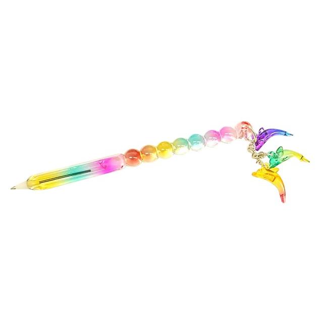 レインボーつぶつぶボールペン ドルフィン イルカ ハワイアン雑貨 maka