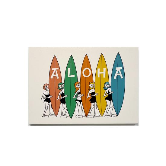 ルーズマン A3キャンバスアート "ALOHA LADY"【LOOSEMAN サーフアーティスト 絵 海 波 ハワイアンアート ハワイアン雑貨 インテリア 西海岸】_1