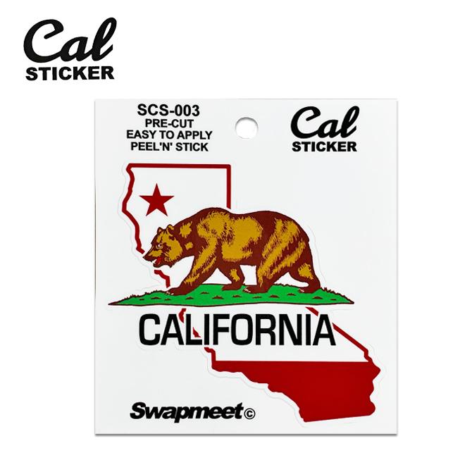 Cal カリフォルニアデザイン　ステッカー カリフォルニアベア【カリフォルニア ハワイアイランド　デザイン シール レインボー カー用品 防水】｜makai