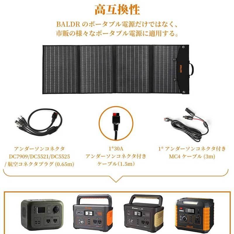 BALDR ソーラーパネル 120W 最新型ETFEソーラーチャージャー BALDR ソーラーパネル 120W 最新型ETFEソーラーチャージャー
