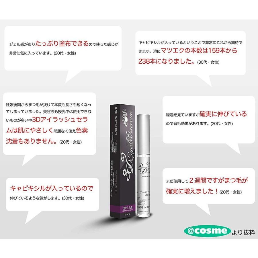 まつげ美容液【3点セット】 3Dアイラッシュセラム キャピキシル高濃度