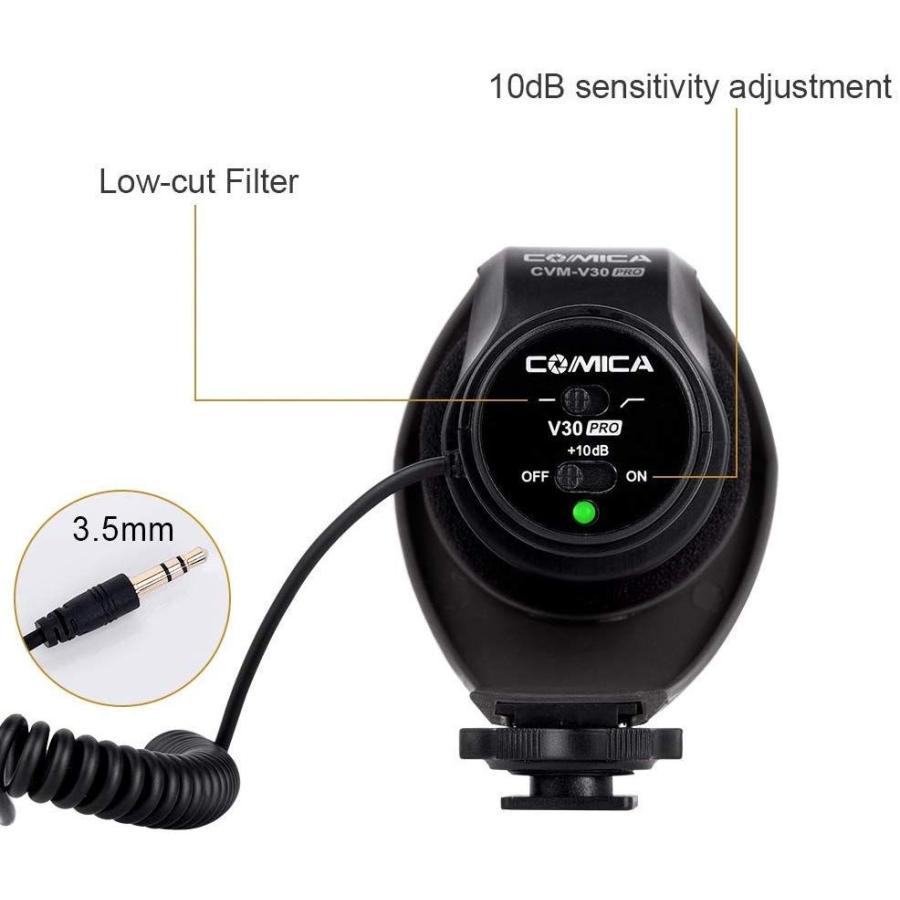 COMICA CVM-V30 PRO カメラマイク 単一指向性 コンデンサーガン
