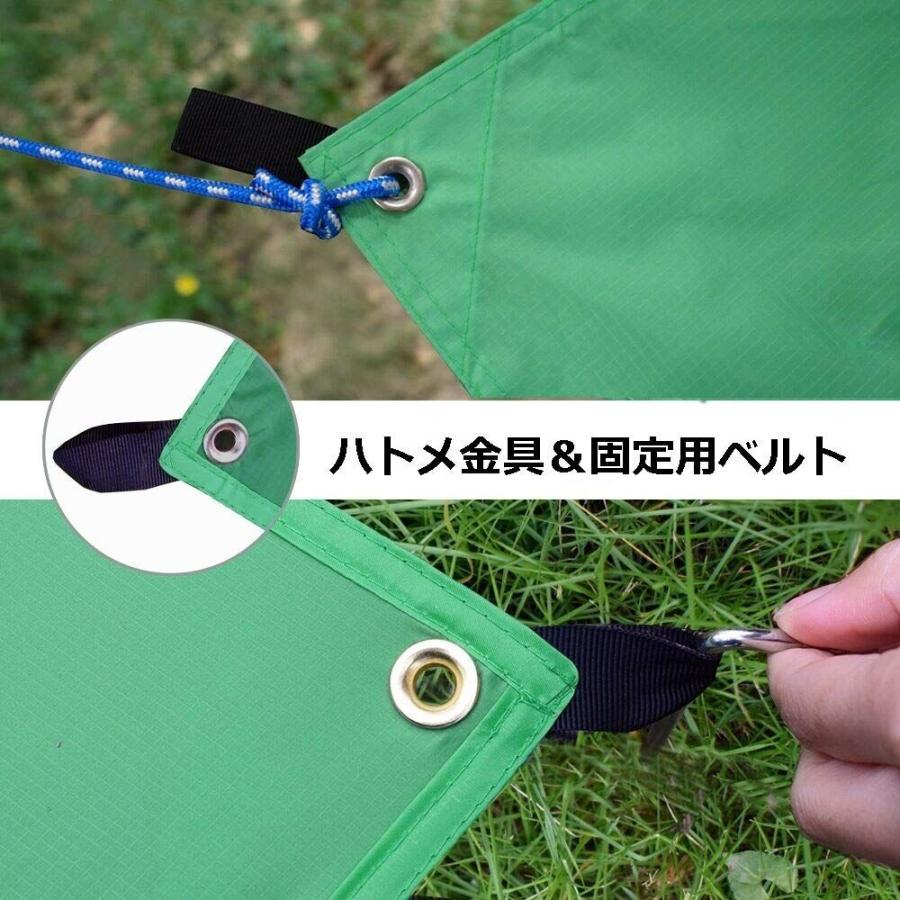 GEERTOP テントシート Lサイズ 130x210cm グリーン ブラック green