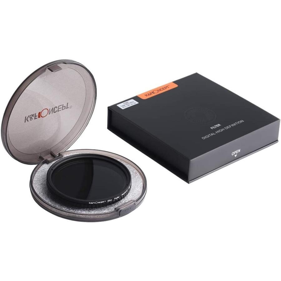 レンズフィルター K&F Concept NDフィルター 49mm 可変式 ND2