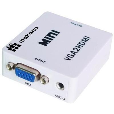 VGA to HDMI 変換アダプタ ＋ハイスピードHDMIケーブル 1.5m セット ホワイト [180日間保証付]｜makanainc｜03