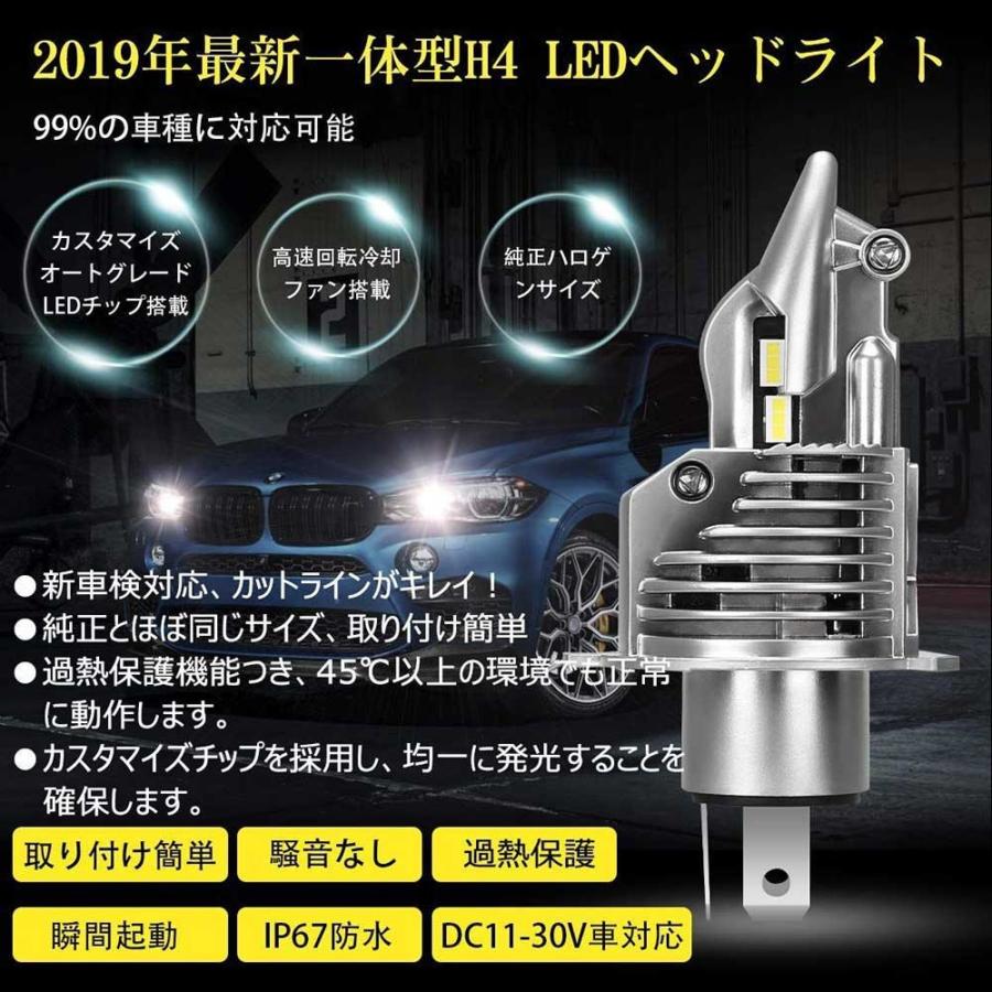 2個セット】SUPAREE H4 LED ヘッドライト HI/LO 新車検対応 車