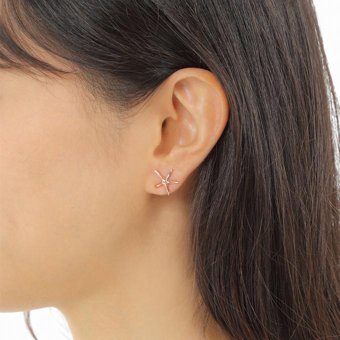 ハワイアンジュエリー jewelry ピアス ピンクゴールドコーティング ヒトデ ひとで スターフィッシュ メンズ レディース :ap365:LMAハワイアンジュエリー jewelry 指輪 通販 ハワイアンジュエリー jewelry ピアス 14金ピンクゴールド ダブルヒトデ 14Kピンクゴールド ひとで スターフィッシュ メンズ レディース
