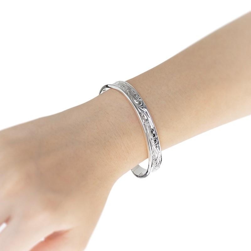 バングル　ロノ lono ハワイアンジュエリー　ブレスレット　シルバーアクセ Lono（ロノ） Flat Bangle 4mm（フラットバングル 4mm）