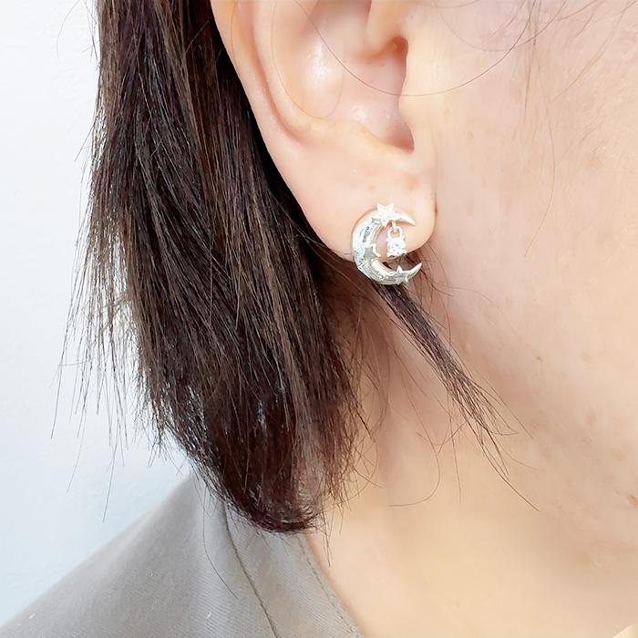 ハワイアンジュエリー LONO ロノムーンピアス メンズ レディース 