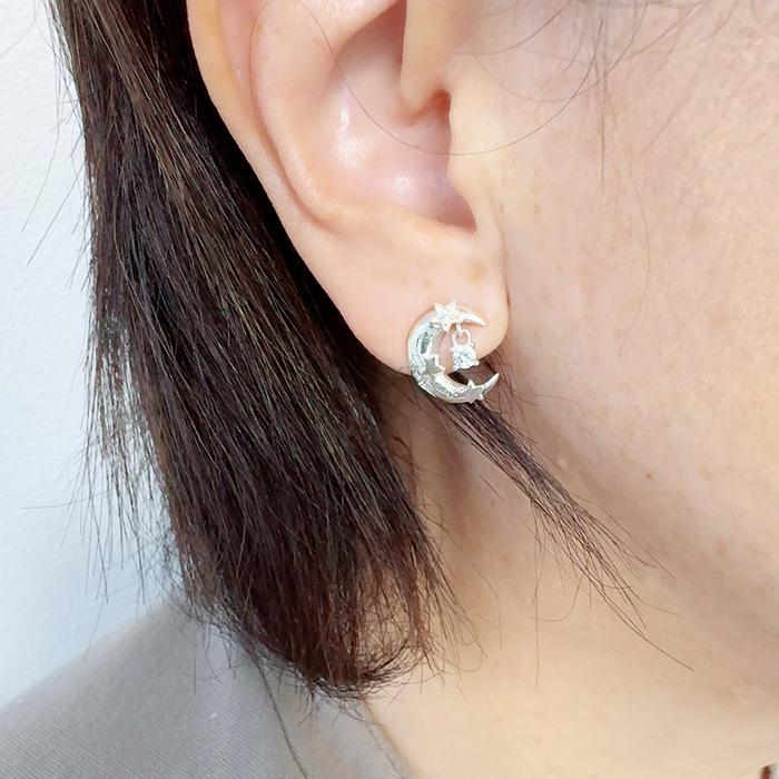 ハワイアンジュエリー LONO ロノムーンピアス メンズ レディース 