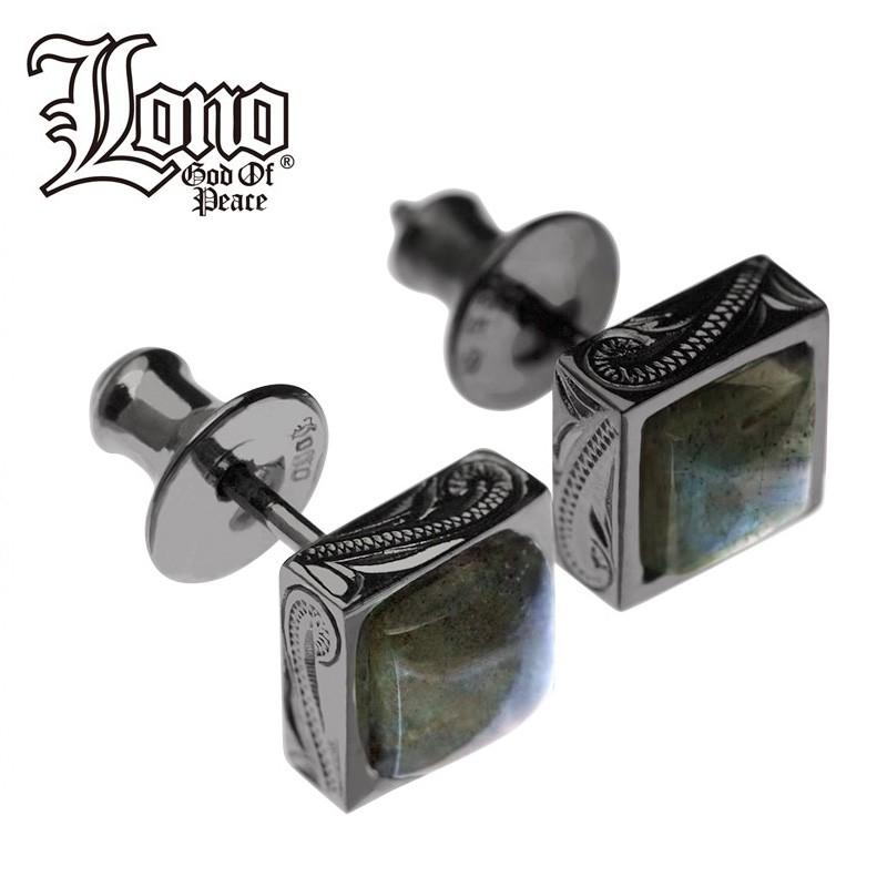 ハワイアンジュエリー LONO ロノラブラドライトピアス メンズ レディース ハワイアン プレゼント 男性 シルバー シルバー925 ハワイアンアクセ
