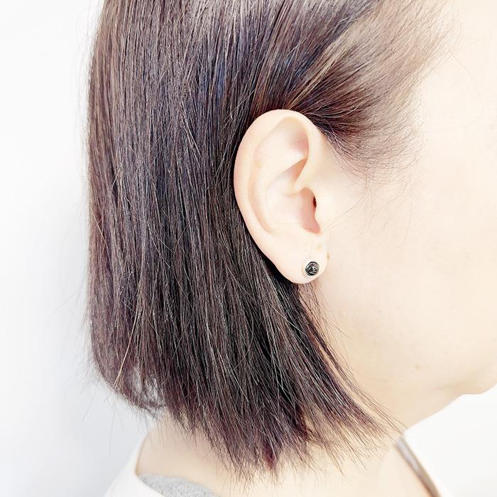 ハワイアンジュエリー LONO ロノブラックスターピアス メンズ 