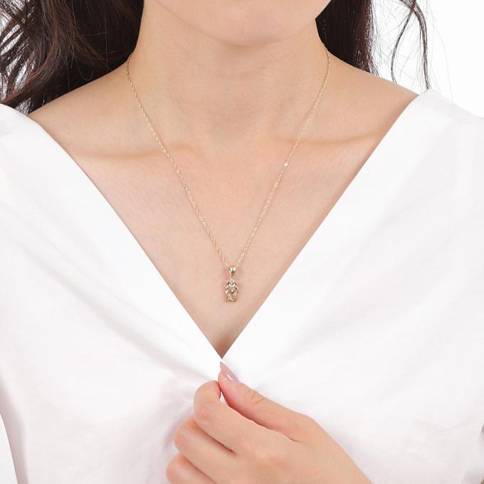 ハワイアンジュエリーネックレス ゴールド ペンダント トップ ヘッド 14金 14K イエローゴールド スクエア プルメリア 波 花 プチの画像