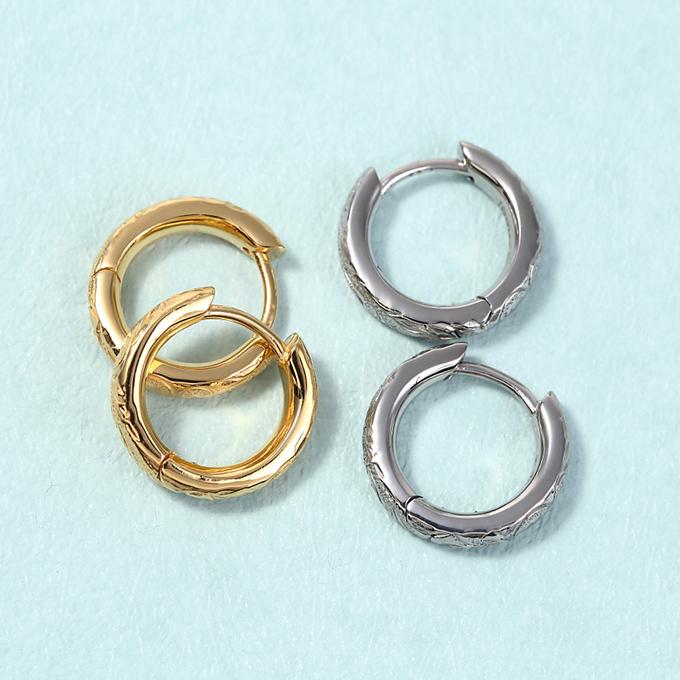 ハワイアンジュエリーピアス フープ 輪 リング 円形 チューブ サージカル ステンレス 316の画像