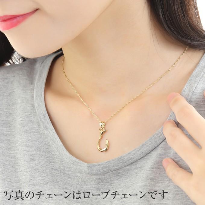 ハワイアンジュエリーフィッシュフック ネックレス ペンダントトップ ペンダントヘッド 釣り針 おしゃれ (チェーン付きも選べます)の画像