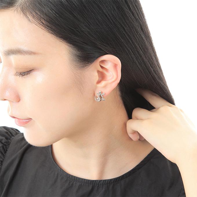 ハワイアンジュエリーピアス ゲッコー やもり コアウッド シルバー925 ロジウム koawood メンズ レディース プレゼント ギフト