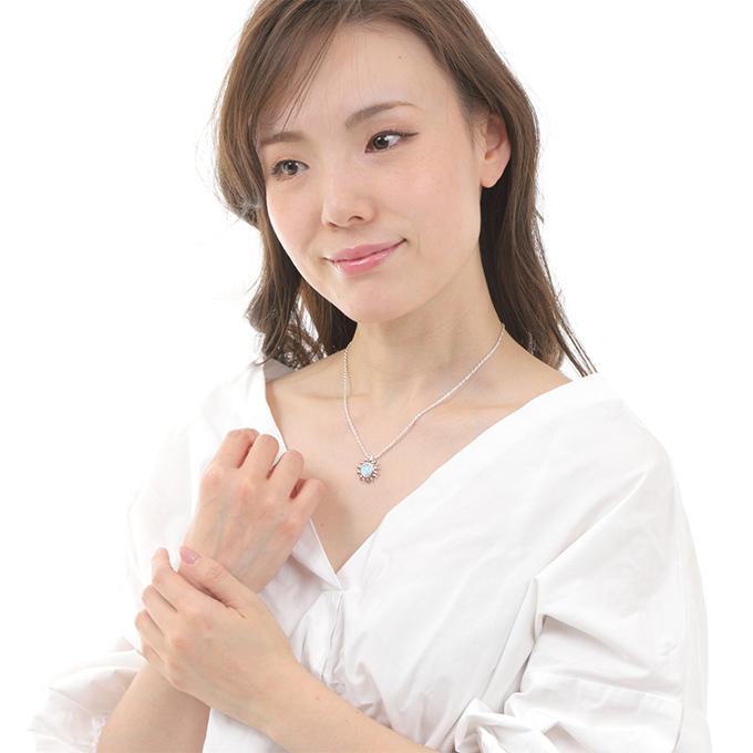aumakua SUN 太陽 ラリマー ハワイアンジュエリーネックレス ペンダント レディース メンズ シルバー925 kat0518101の画像
