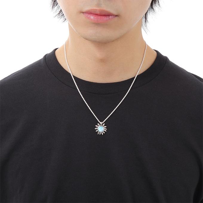 aumakua SUN 太陽 ラリマー ハワイアンジュエリーネックレス ペンダント レディース メンズ シルバー925 kat0518101の画像