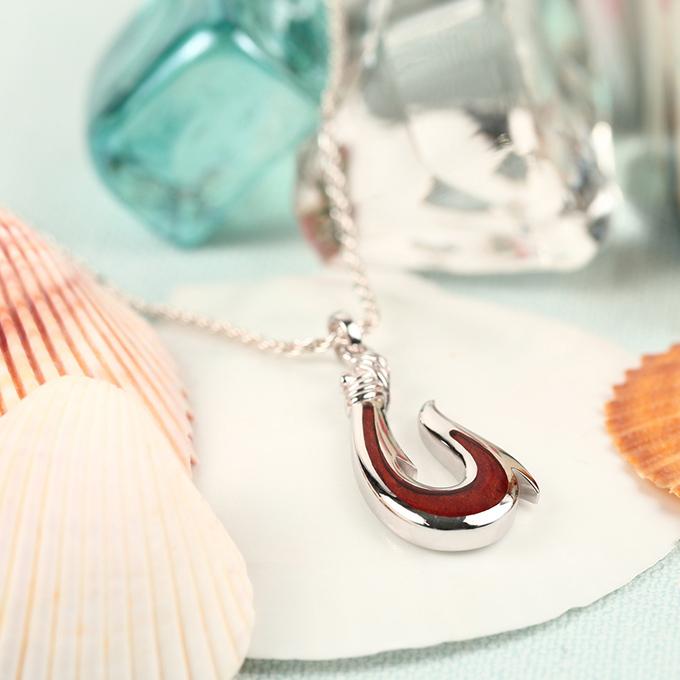 ハワイアンジュエリー jewelryペンダントトップ 釣り針型 aumakua