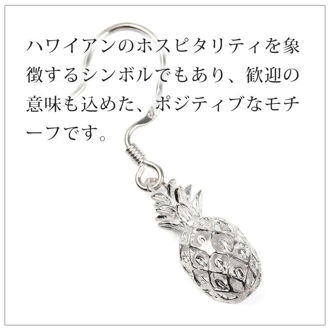 ハワイアンジュエリーピアス 本物みたい 立体パイナップル メンズ レディースの画像