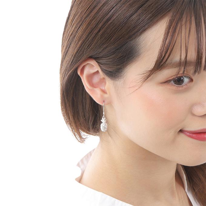 ハワイアンジュエリーピアス 本物みたい 立体パイナップル メンズ レディースの画像