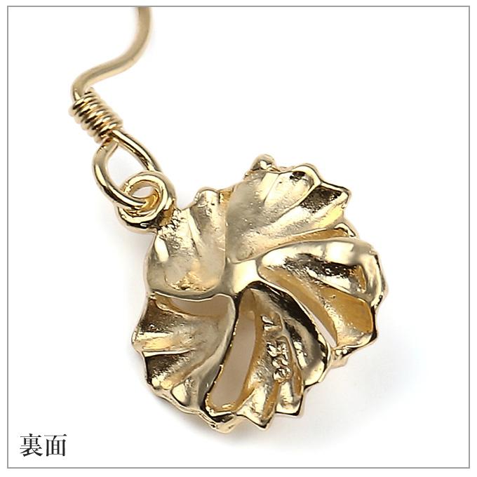 ハワイアンジュエリーピアス ハイビスカス シルバー925 イエロー 