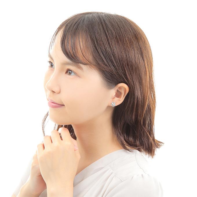 ハワイアンジュエリー jewelry ピアス pierce 1cm プルメリア シルバー925 ロジウム加工 ギフト メンズ レディース