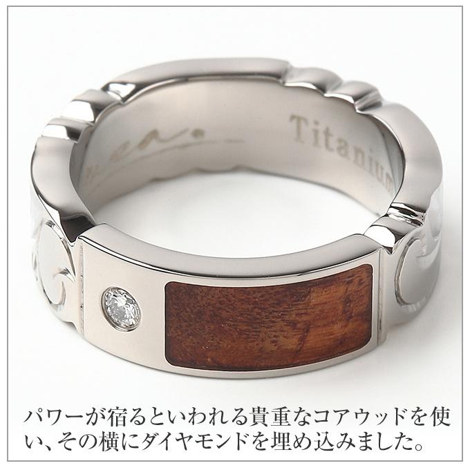 ハワイアンジュエリーリング 指輪 メンズ レディース チタン コア ダイヤモンド アレルギーフリー 波 ピンキーリング 号 ｜ALAMEA 誕生日プレゼントの画像
