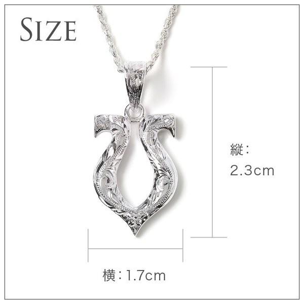 ハワイアンジュエリーネックレス ペンダントトップ ペンダントヘッド [チェーン付] レディース メンズ シルバー925 馬蹄型 ホースシュー プルメリア 波の画像