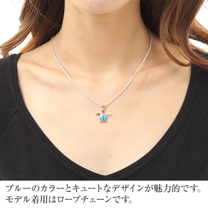 ハワイアンジュエリー jewelry ネックレス ペンダントトップ レディース シルバー925 ホヌ 亀 シンセティックオパール｜makanilea-by-lma｜07