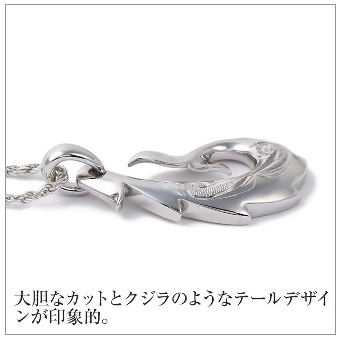 ハワイアンジュエリーネックレス チェーン付き メンズ レディース mens レディス ladys ペンダント シルバー925 ロジウム 加工 フィッシュフックの画像