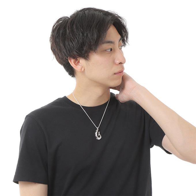 ハワイアンジュエリーネックレス チェーン付き メンズ レディース mens レディス ladys ペンダント シルバー925 ロジウム 加工 フィッシュフックの画像