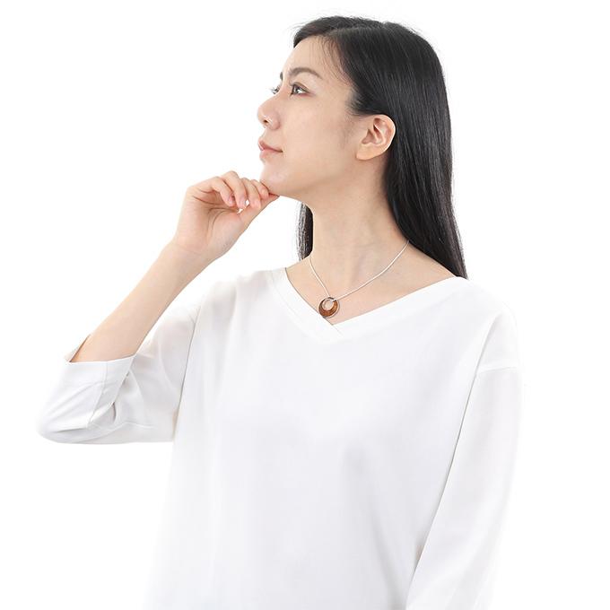 ハワイアンジュエリーネックレス ペンダント サークル タイプ レディース 真鍮 コア ウッド アクセサリー NO kt704の画像