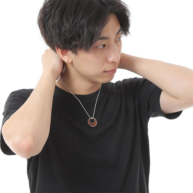 ハワイアンジュエリーネックレス ペンダント サークル タイプ レディース 真鍮 コア ウッド アクセサリー NO kt704の画像