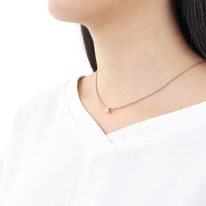 ハワイアンジュエリーネックレス チェーン付き レディース レディス ladys ペンダント シルバー925 ピンクゴールド コーティング バレル 樽型の画像