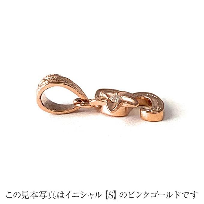ハワイアンジュエリー LONO ロノ14金 ゴールド プルメリア イニシャルペンダント メンズ レディース ハワイアン プレゼント 男性 ハワイ_10