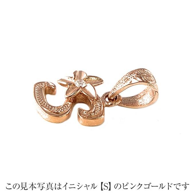 ハワイアンジュエリー LONO ロノ14金 ゴールド プルメリア イニシャルペンダント メンズ レディース ハワイアン プレゼント 男性 ハワイ_11