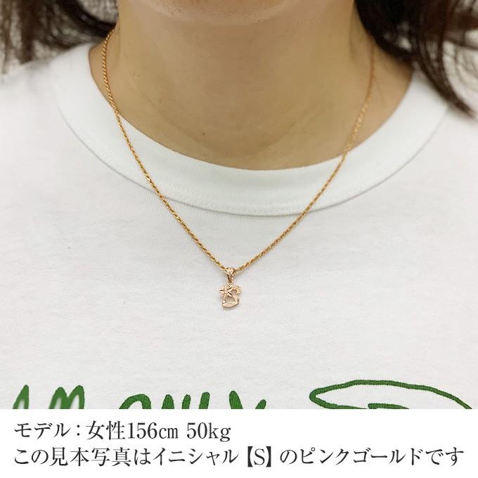 ハワイアンジュエリー LONO ロノ14金 ゴールド プルメリア イニシャルペンダント メンズ レディース ハワイアン プレゼント 男性 ハワイ_13