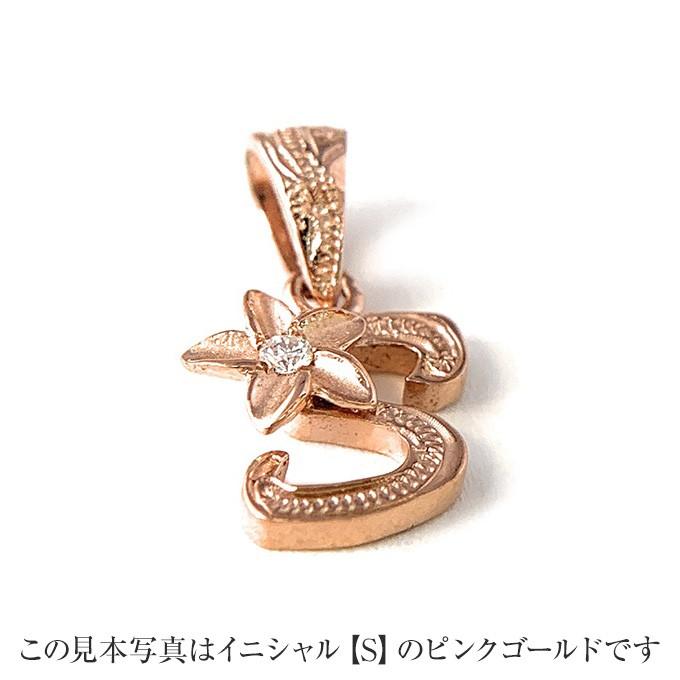 ハワイアンジュエリー LONO ロノ14金 ゴールド プルメリア イニシャルペンダント メンズ レディース ハワイアン プレゼント 男性 ハワイ_7