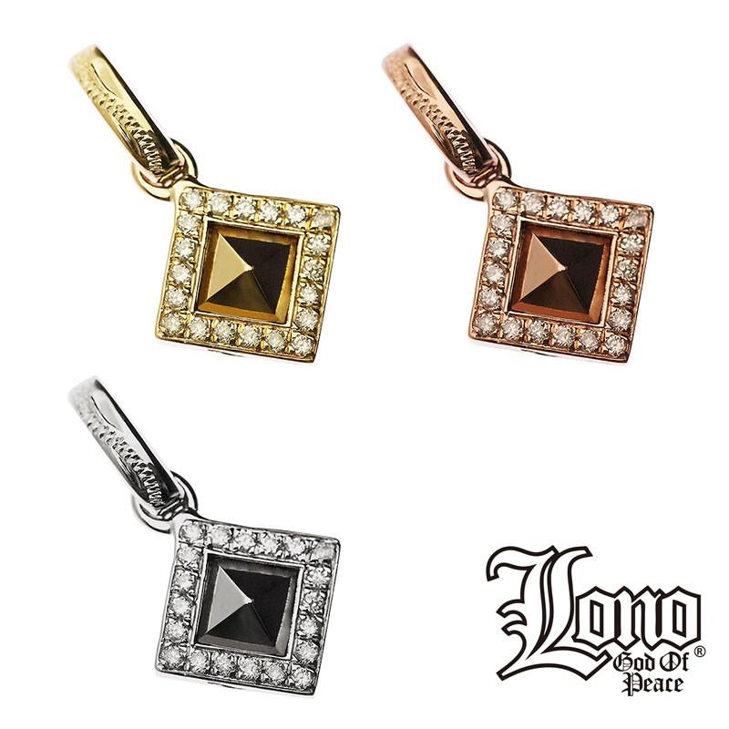 LONO ロノ 14K スタッズペンダント(S) ダイヤモンド LN38+DIA 波 14金 ハワイアンジュエリー jewelry ネックレス｜makanilea-by-lma