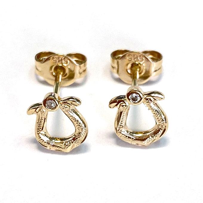 ハワイアンジュエリー ピアス 14K 14金 イエロー ホワイト ピンク